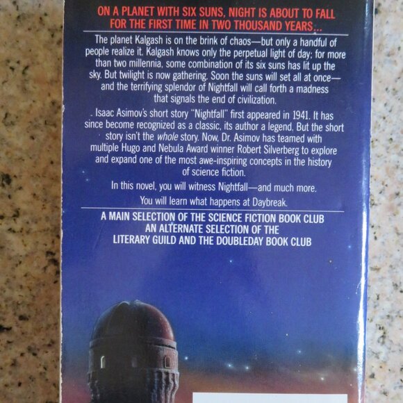 Nightfall Isaac Asimov Robert Silverberg Softcover Vintage (B368) - Picture 2 of 4